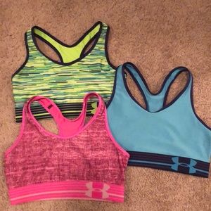 Lot of 3 Under Armour Sports Bras